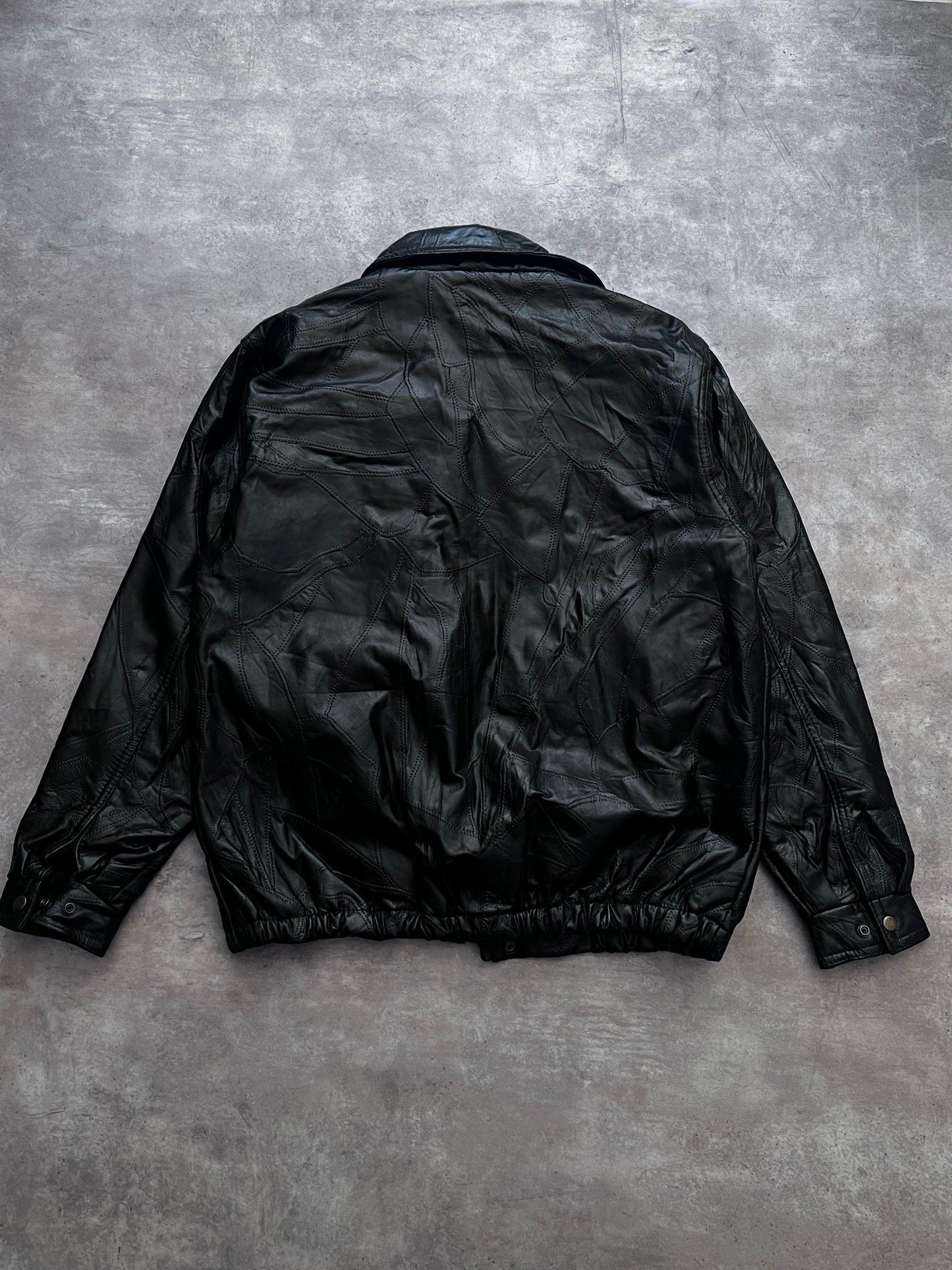 BOMBER LEATHER JACKET (XL)