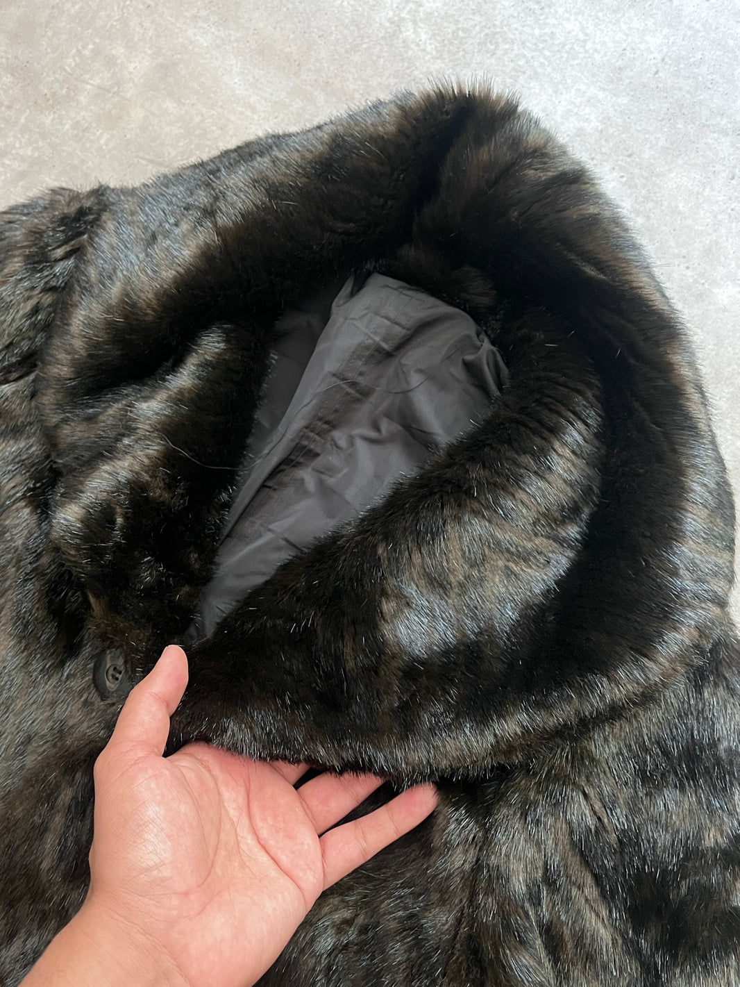 FAUX FUR DOUBLE VIEW COAT (S)