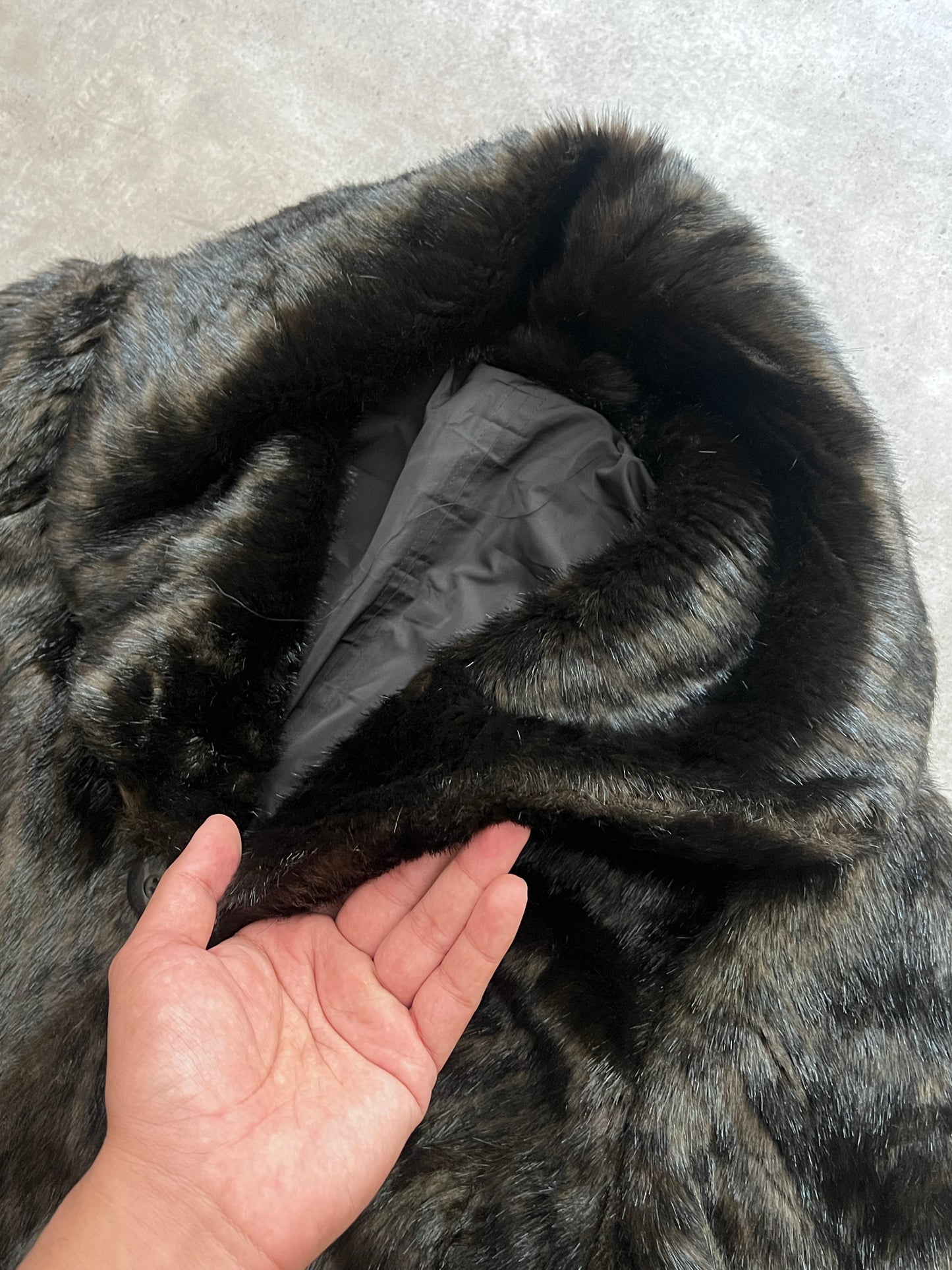 FAUX FUR DOUBLE VIEW COAT (S)