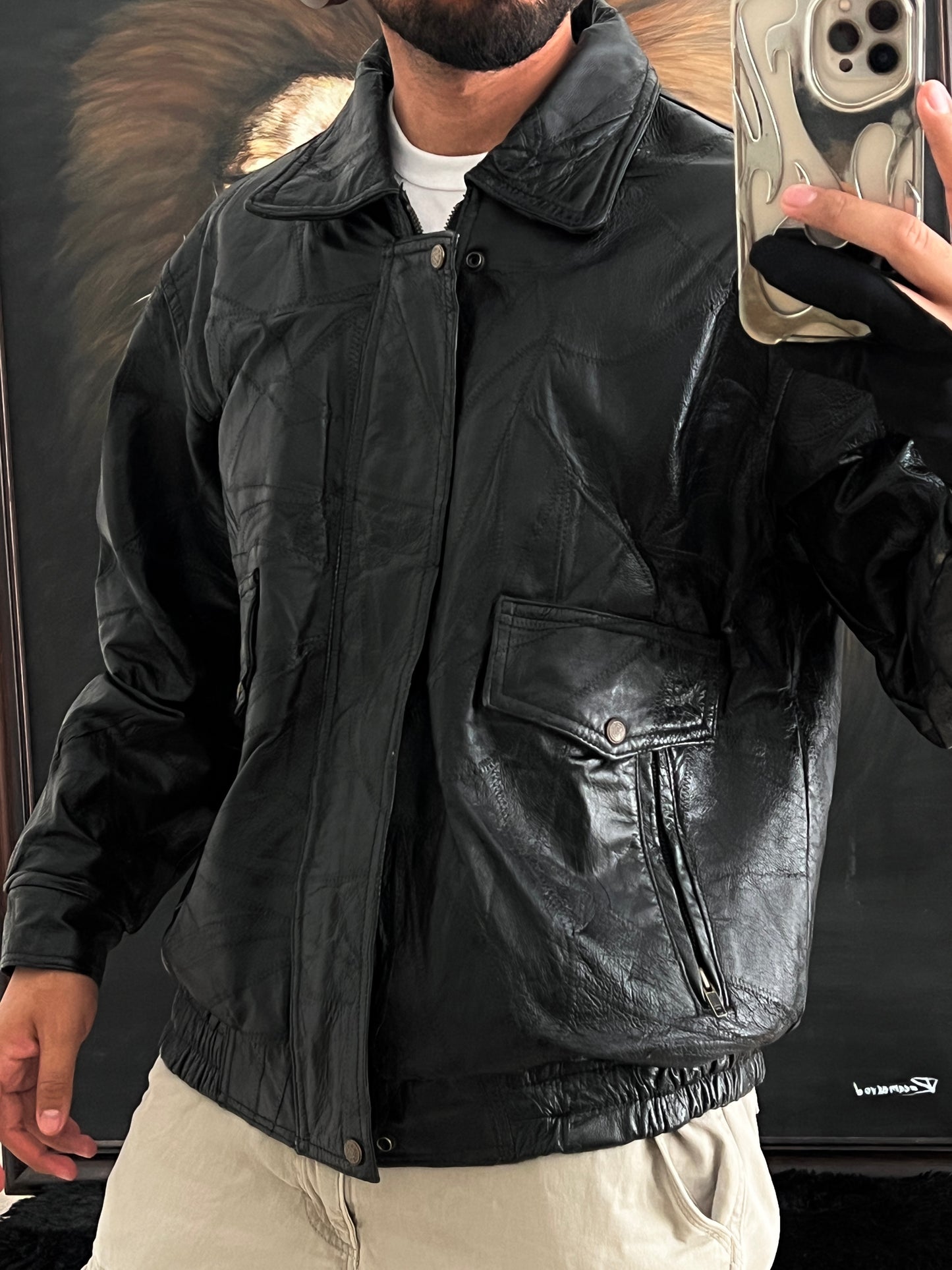 Vintage Leather jacket (M)