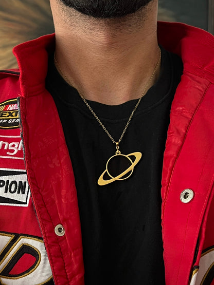 Saturn Gold Necklace