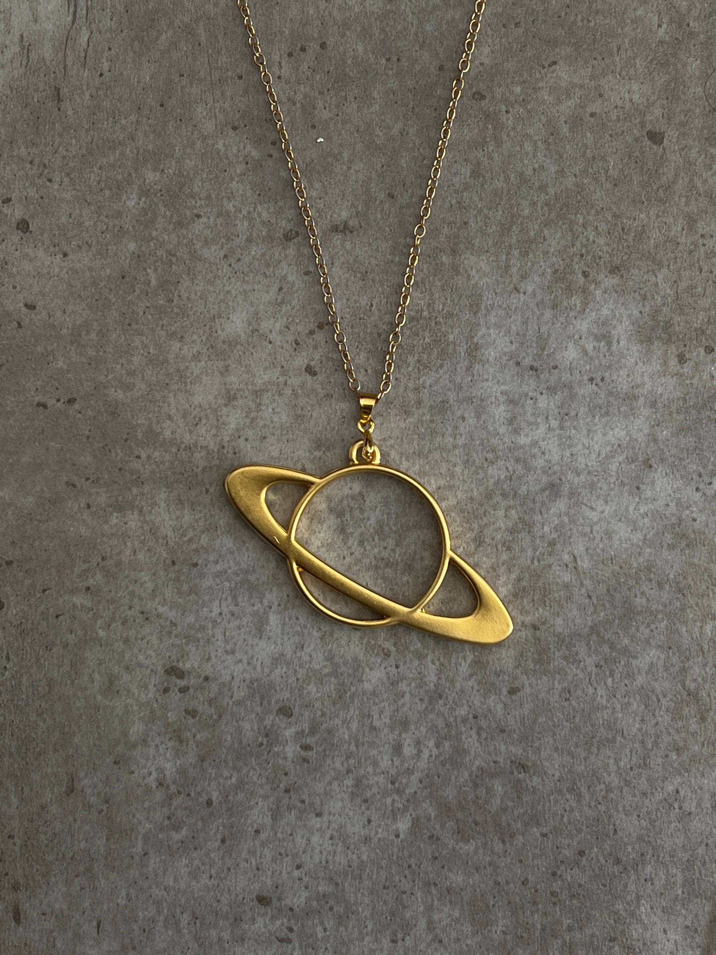 Saturn Gold Necklace