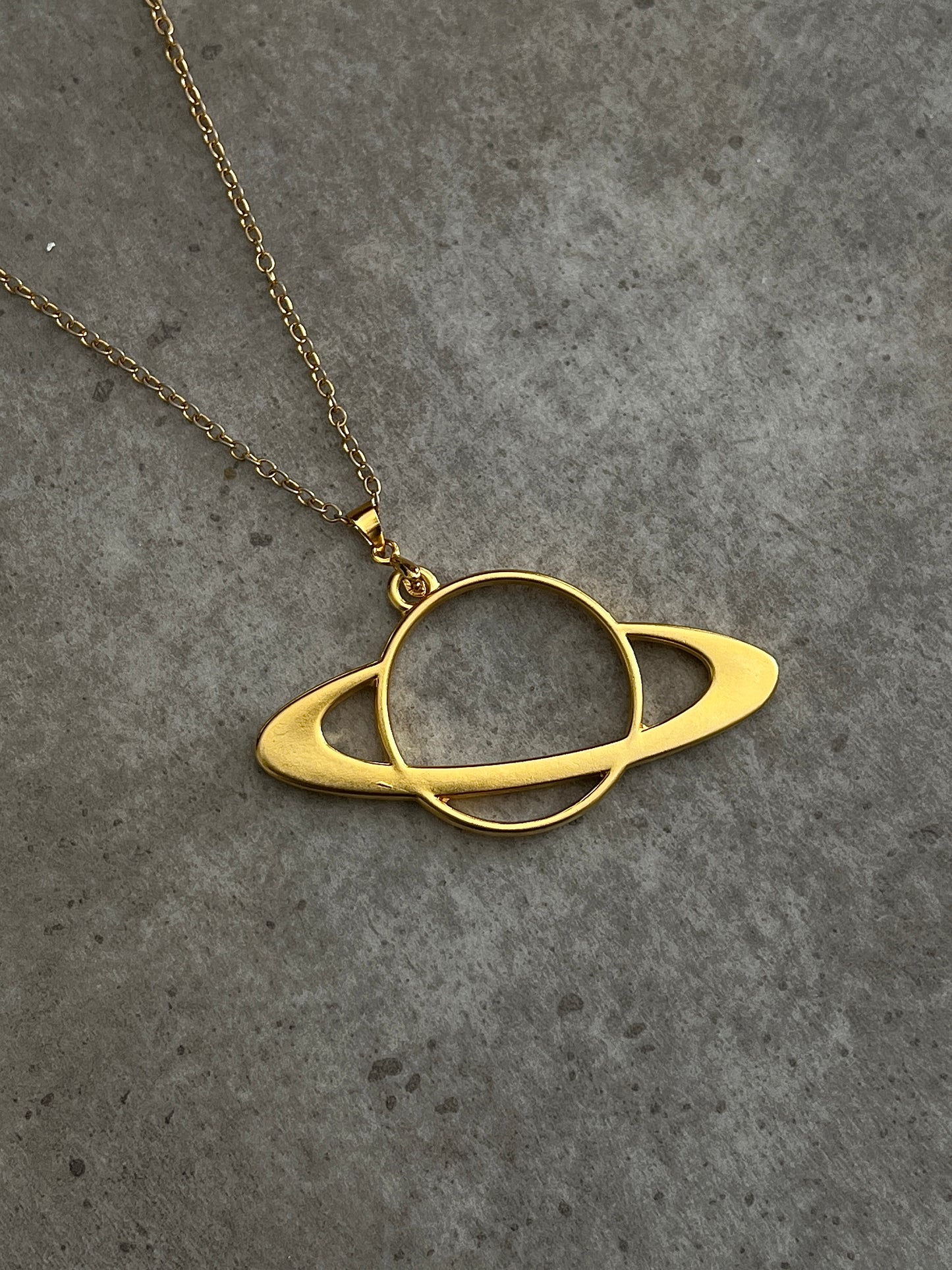 Saturn Gold Necklace