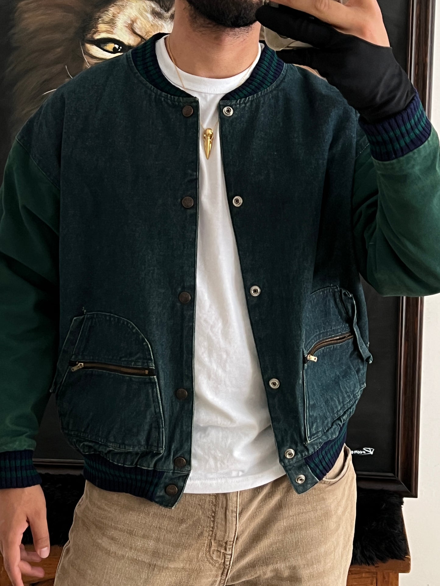 Retro bomber jacket (M)