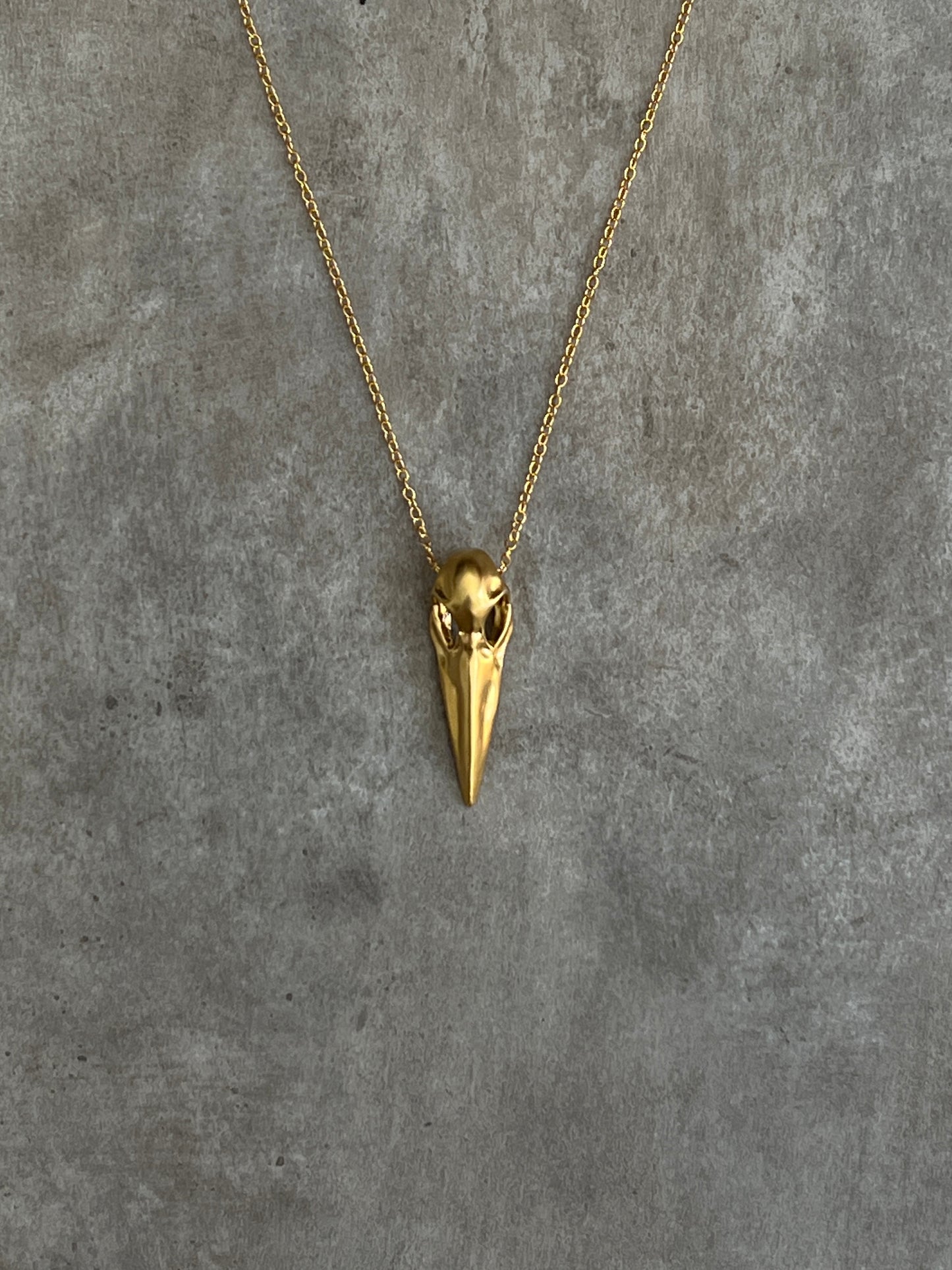 Craneo de ave Gold Necklace