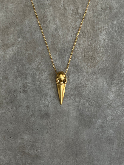 Craneo de ave Gold Necklace