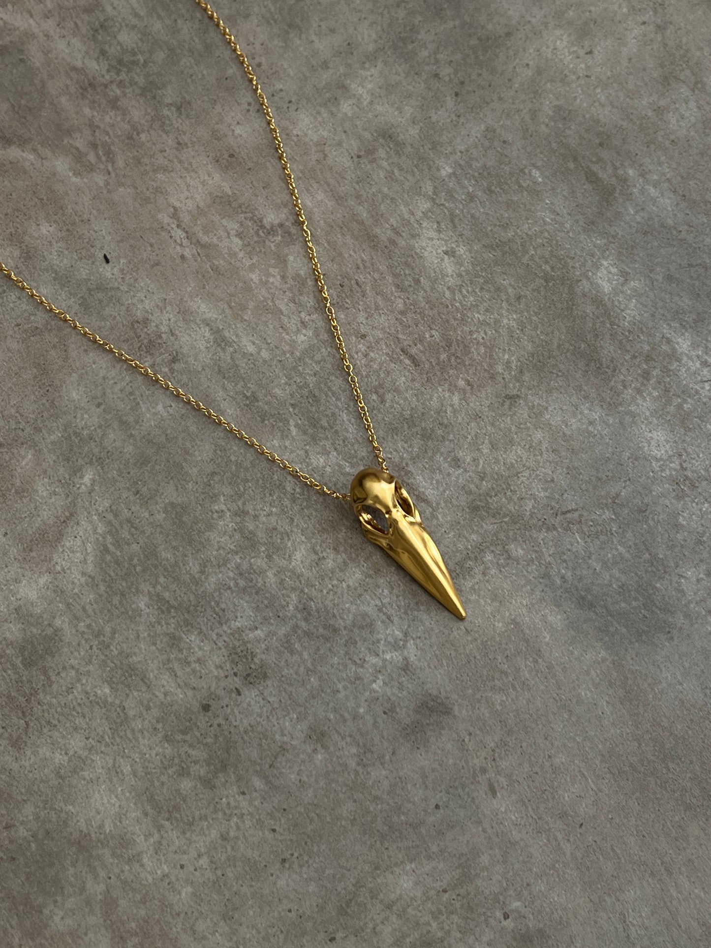 Craneo de ave Gold Necklace