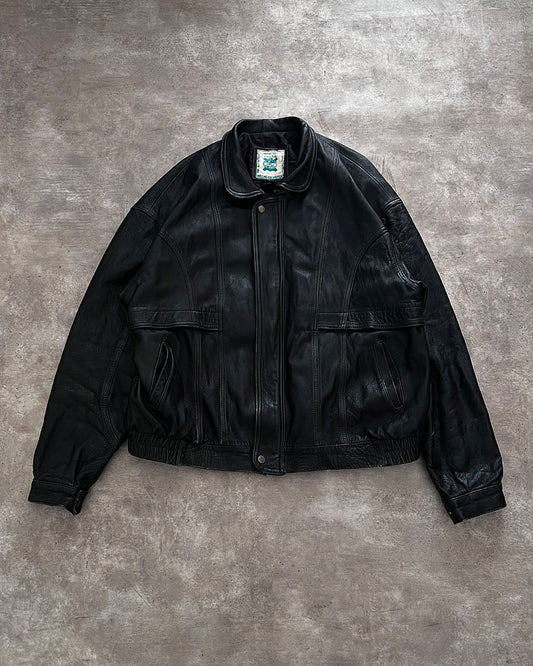 BOMBER LEATHER JACKET (L/XL)