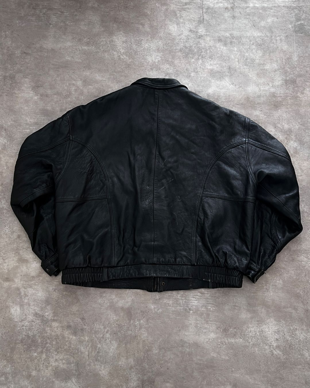 BOMBER LEATHER JACKET (L/XL)