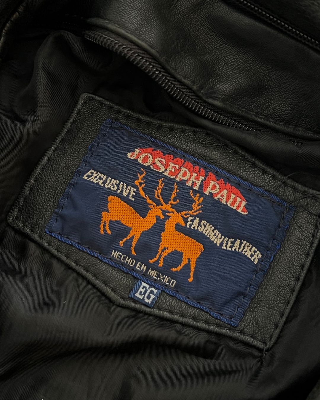 BOMBER LEATHER JACKET (L)