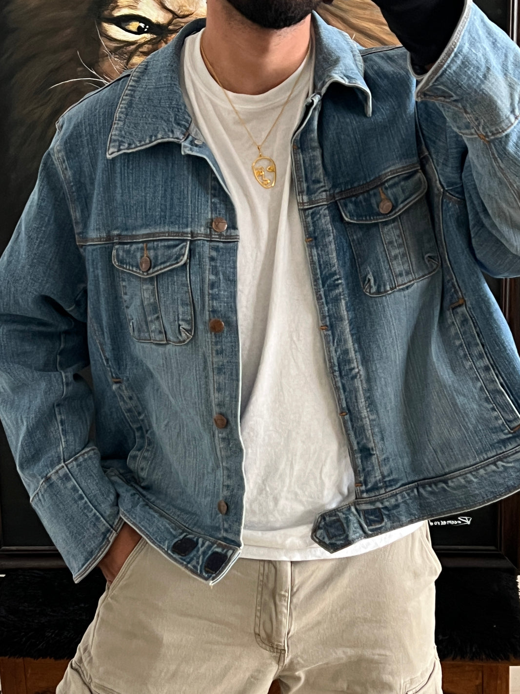 Boxy denim jacket (M)