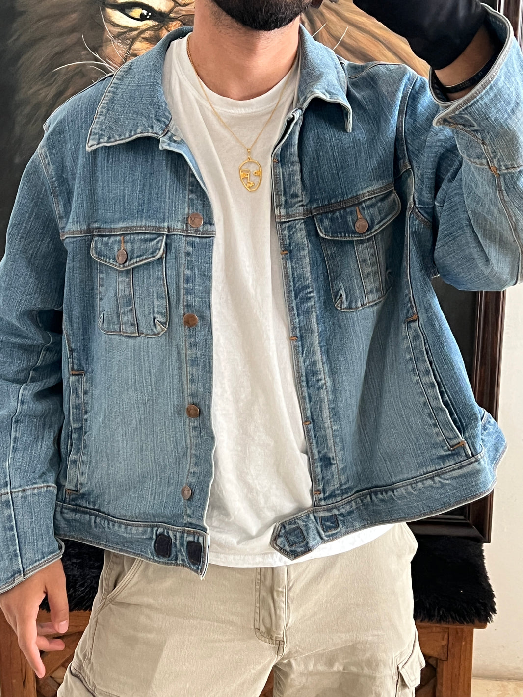 Boxy denim jacket (M)