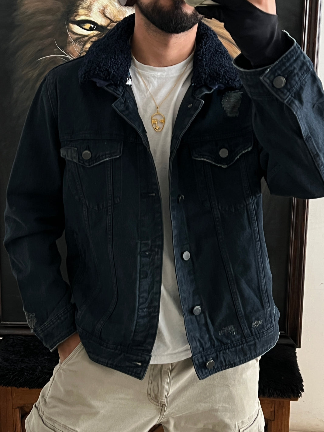 Blue denim jacket NY (M)
