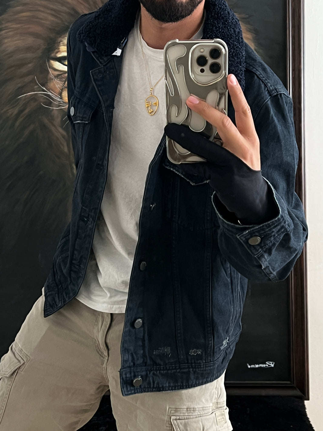 Blue denim jacket NY (M)