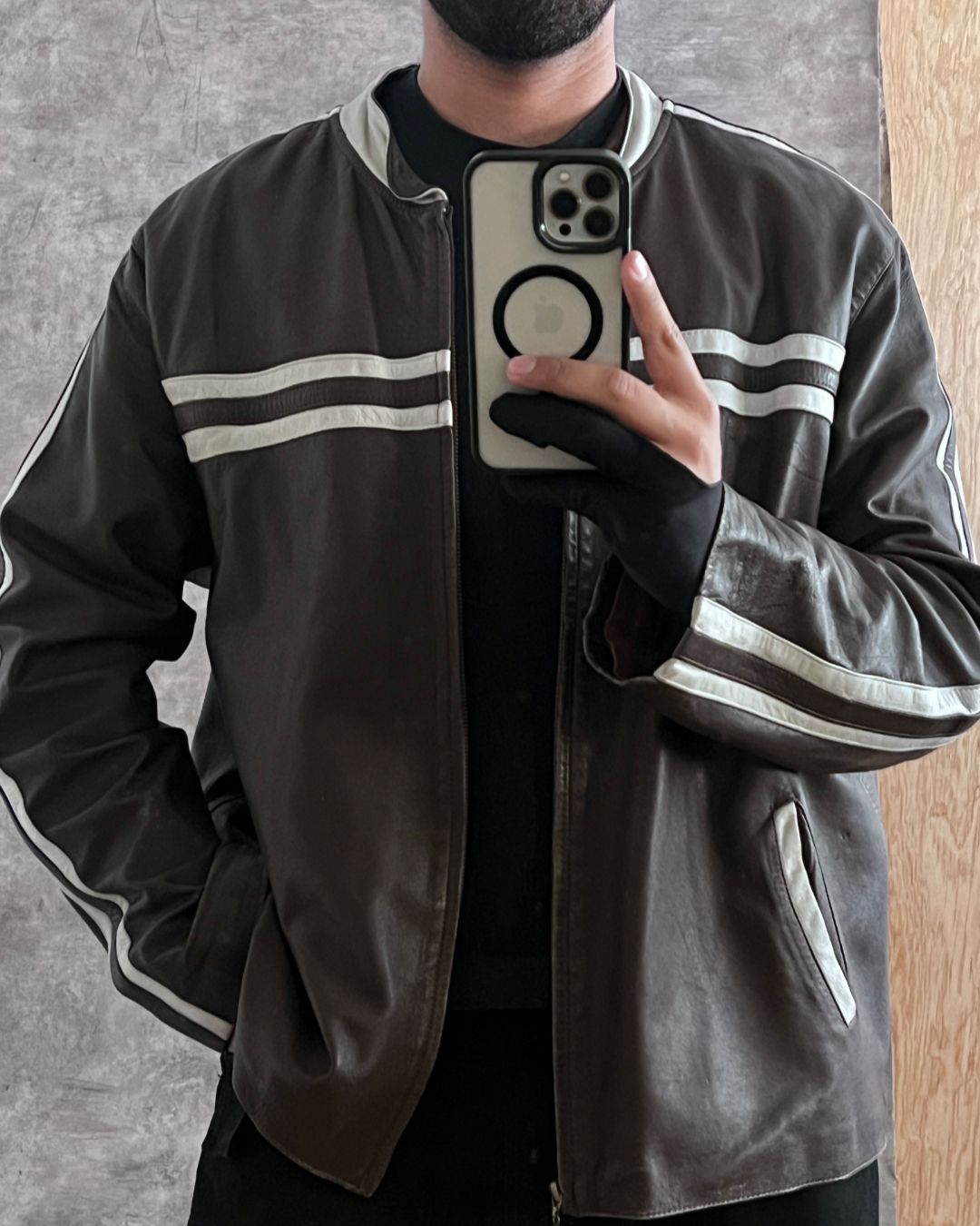 RACER LEATHER JACKET (XL)