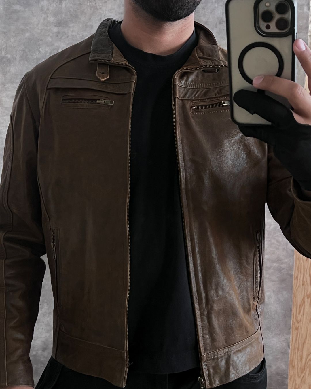BK LEATHER JACKET (S)