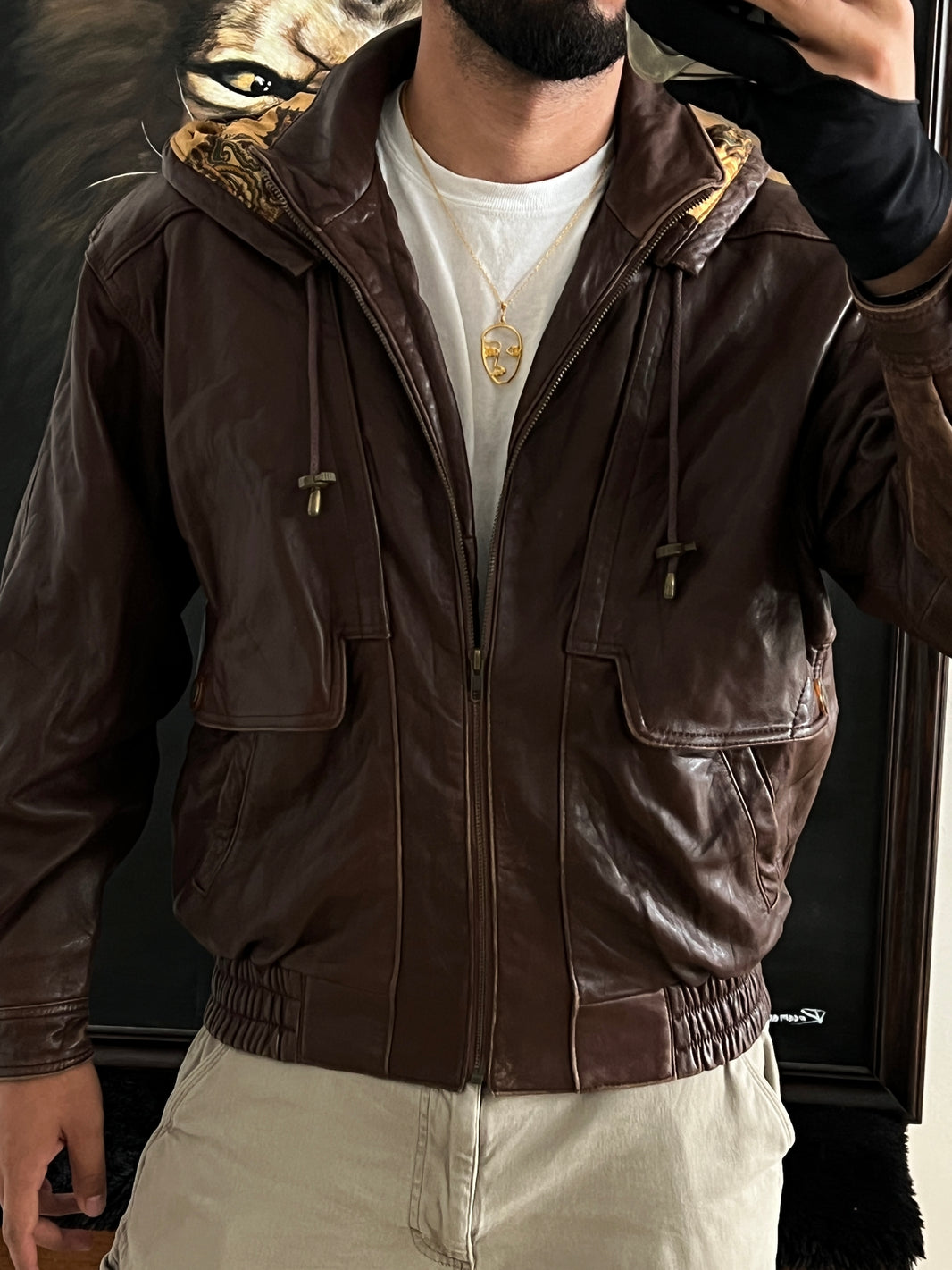 Vintage Jacket Leather Made in Italy (M)