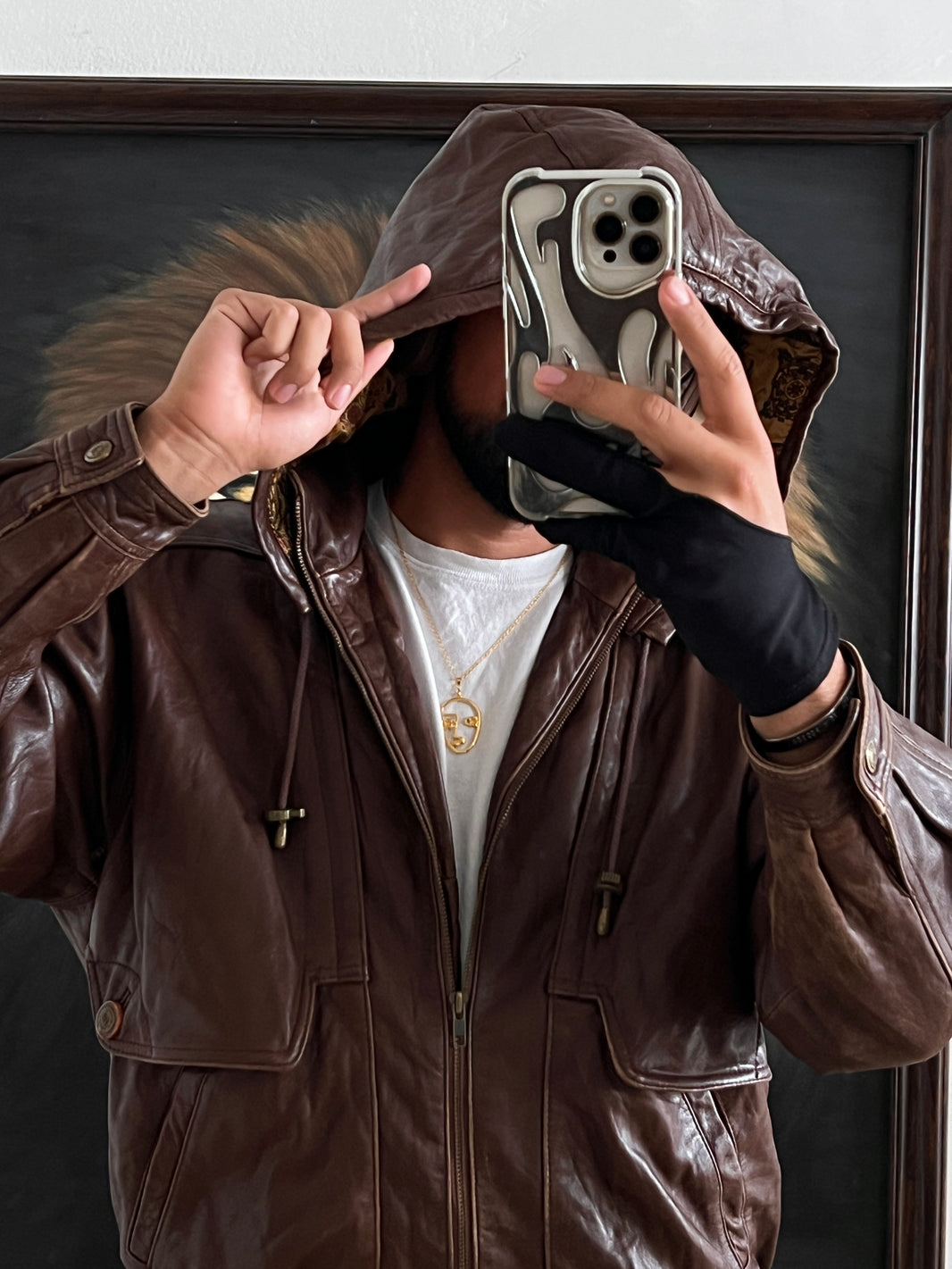 Vintage Jacket Leather Made in Italy (M)