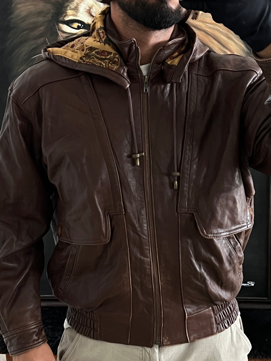 Vintage Jacket Leather Made in Italy (M)