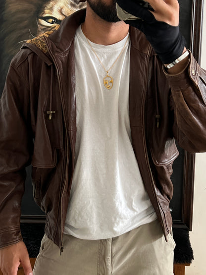 Vintage Jacket 100% Leather Made in Italy (M)