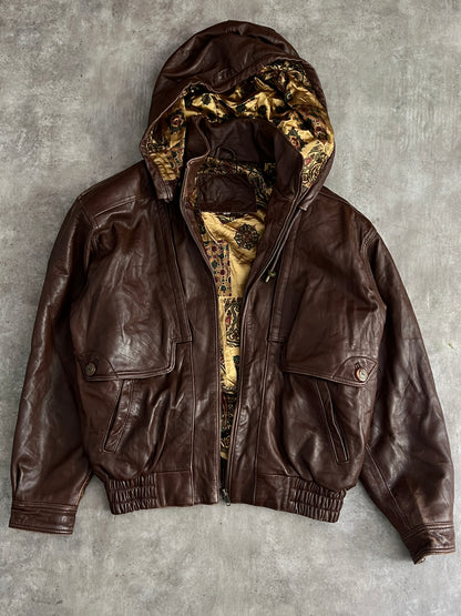 Vintage Jacket 100% Leather Made in Italy (M)