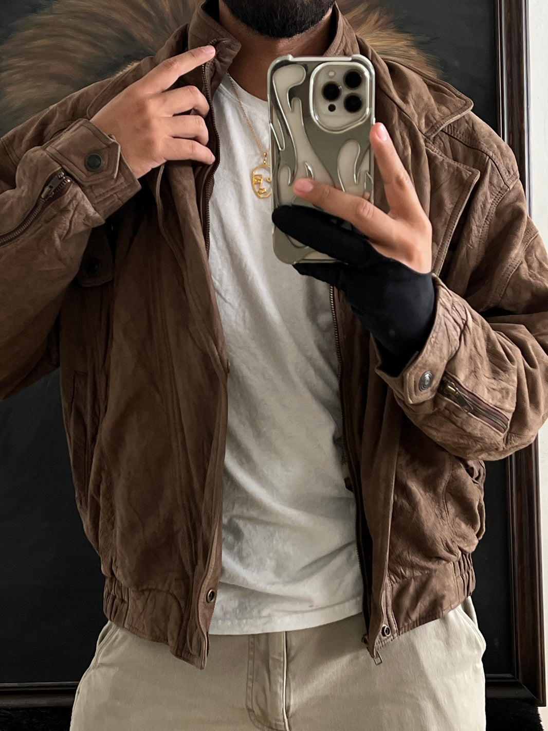 Vintage leather jacket 3M (L)