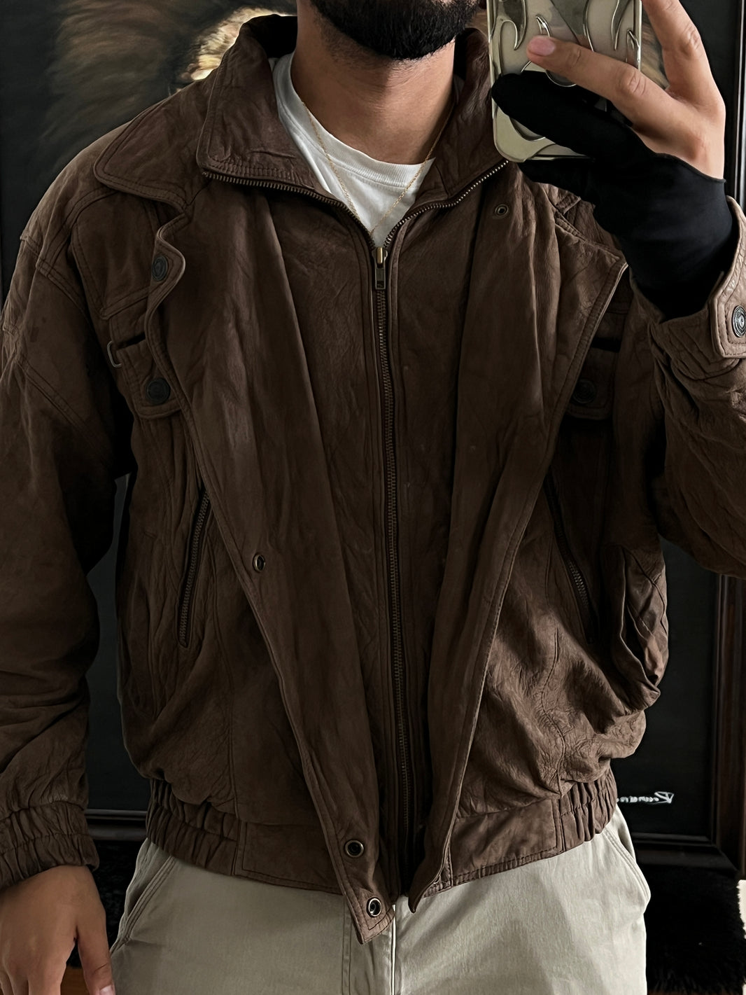 Vintage leather jacket 3M (L)