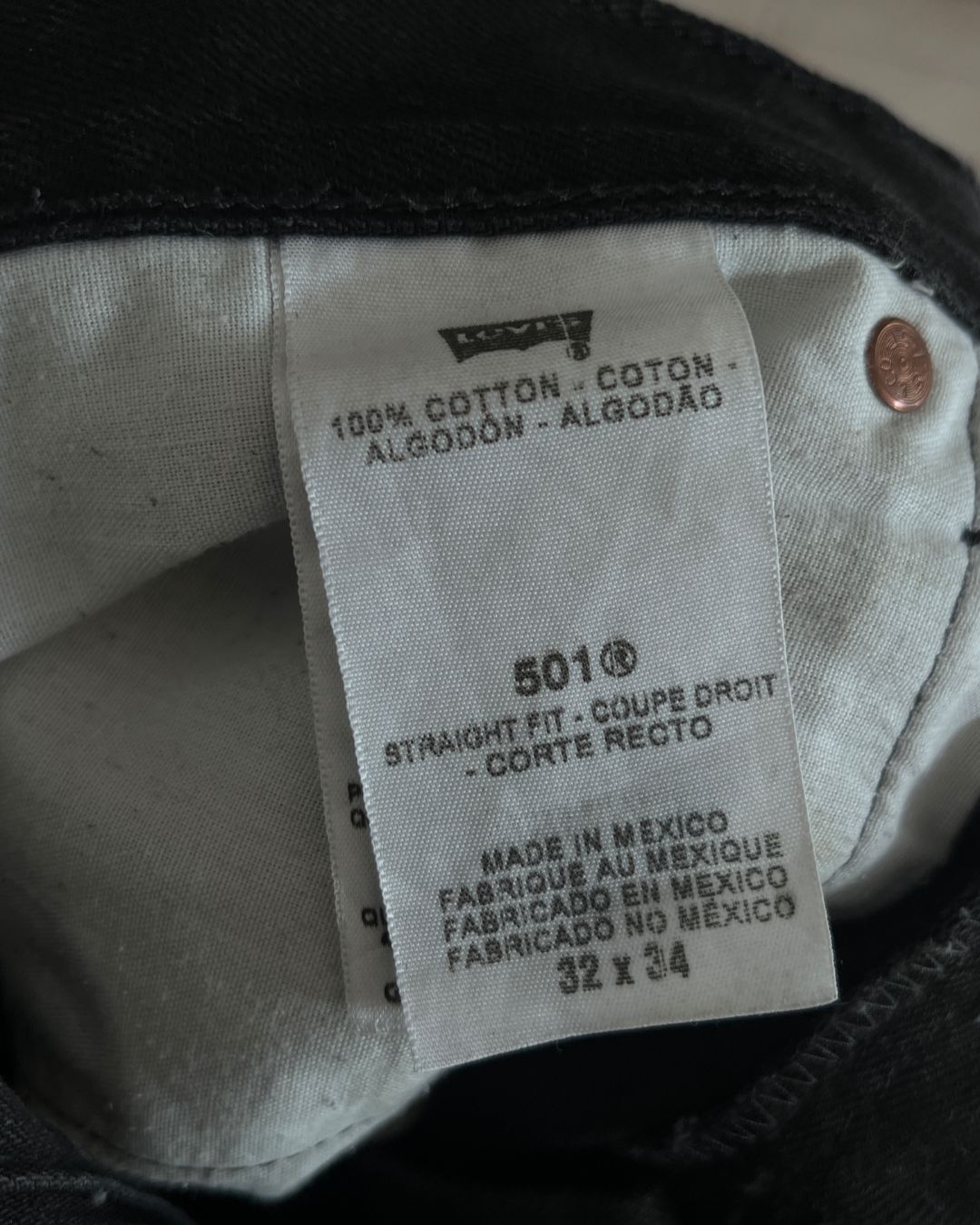 BLACK JEANS LEVIS 501 (32X34)