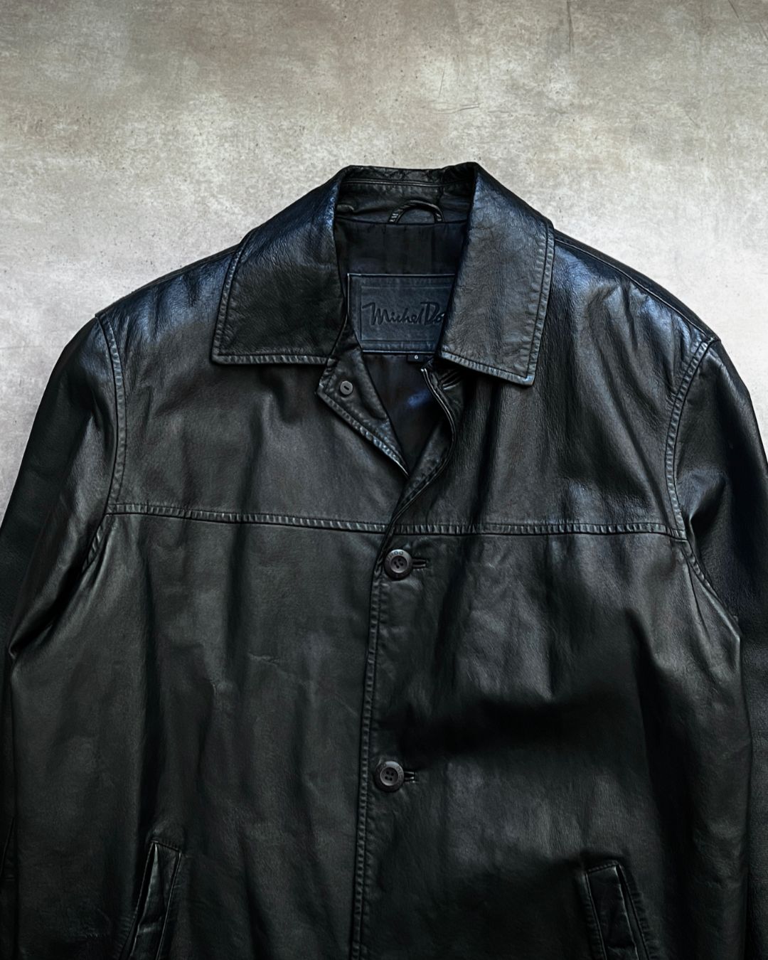 LEATHER BLCK HUNTER JACKET (L)