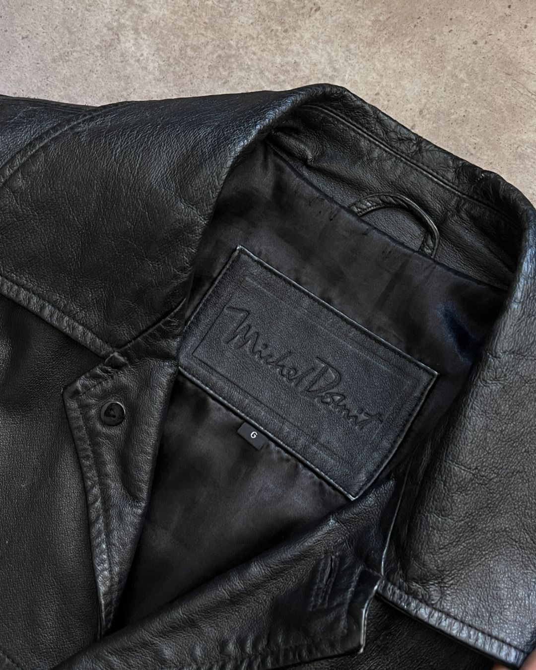 LEATHER BLCK HUNTER JACKET (L)