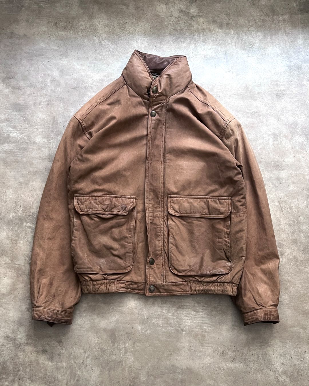 BOMBER LEATHER JACKET (S)