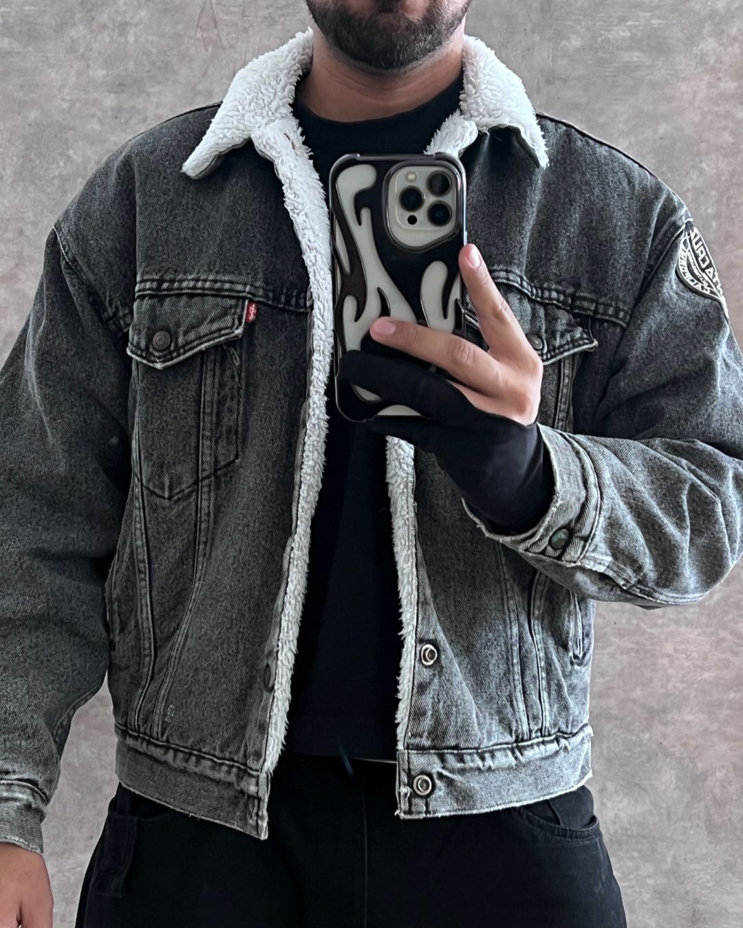 VINTAGE SANTA CRUZ SHERPA JACKET LEVI'S (M)