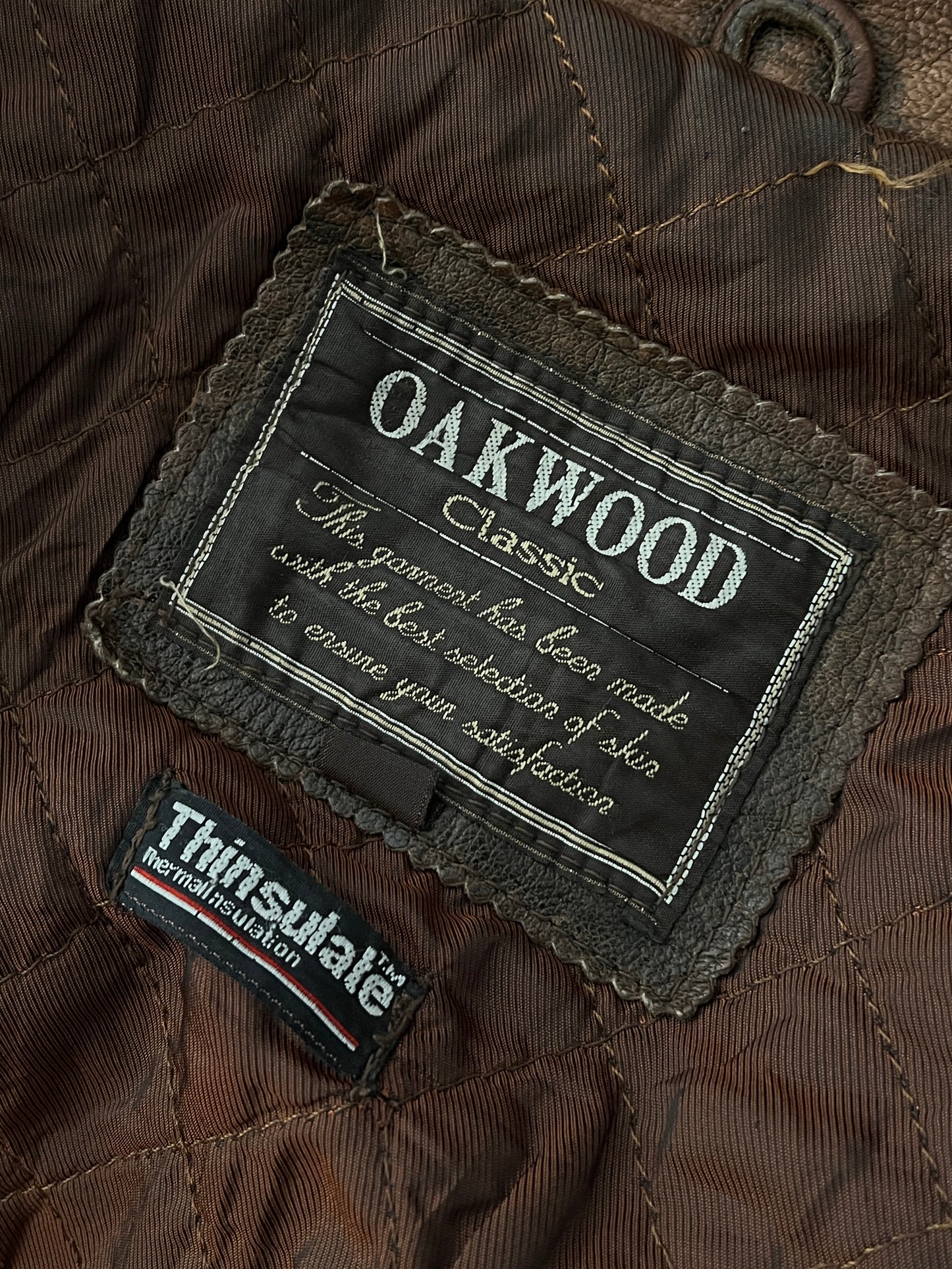 Leather distressed jacket (L)
