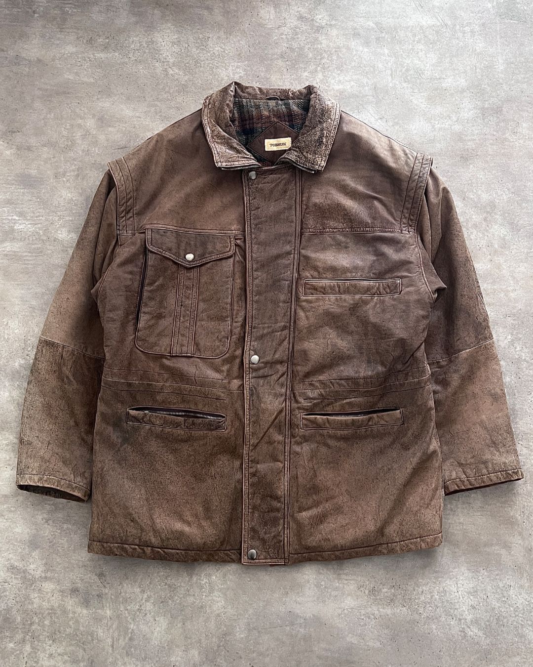 LEATHER HUNTER JACKET (M)