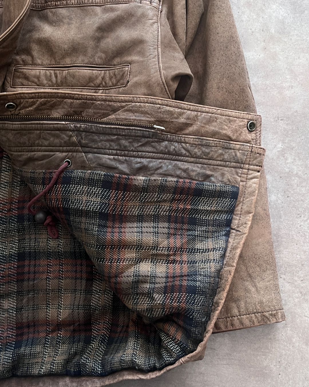 LEATHER HUNTER JACKET (M)