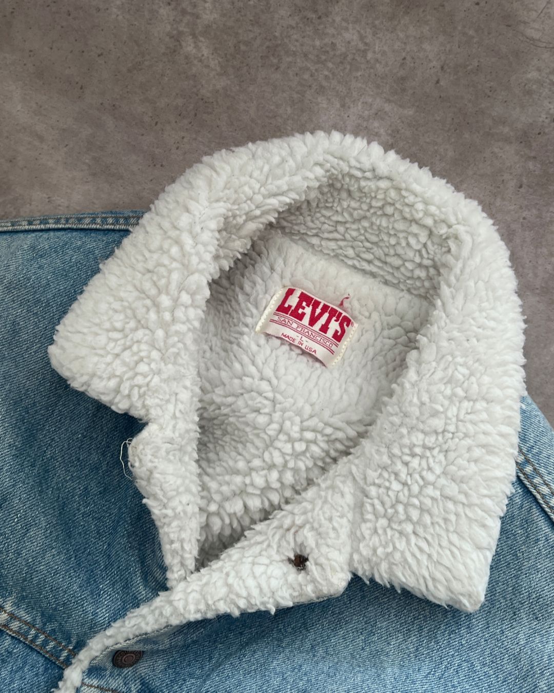 VINTAGE SHERPA DENIM JACKET LEVI'S (L)