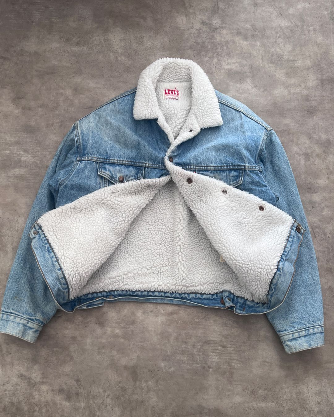 VINTAGE SHERPA DENIM JACKET LEVI'S (L)