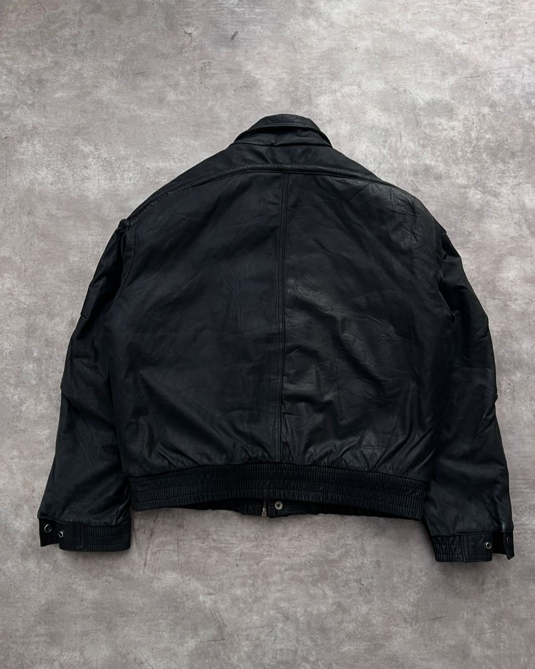 CROPPED LEATHER JACKET (M)