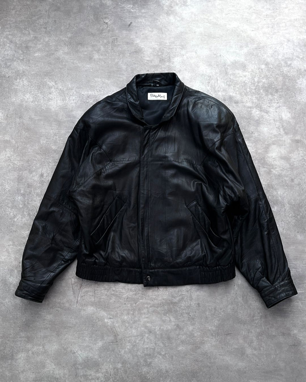 BIKER RARE LEATHER JACKET (M)
