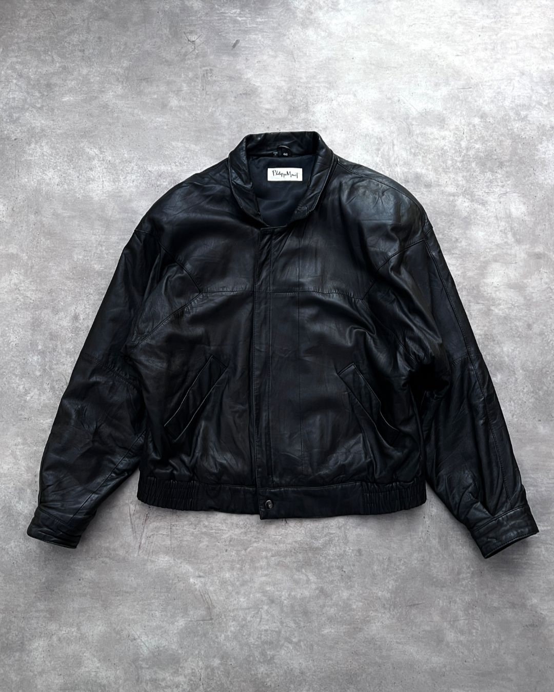 BIKER RARE LEATHER JACKET (M)