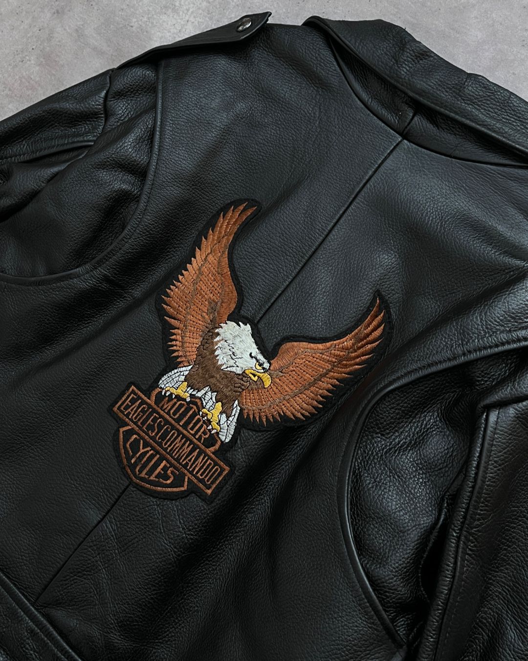 BIKER HEAVY LEATHER JACKET (M)