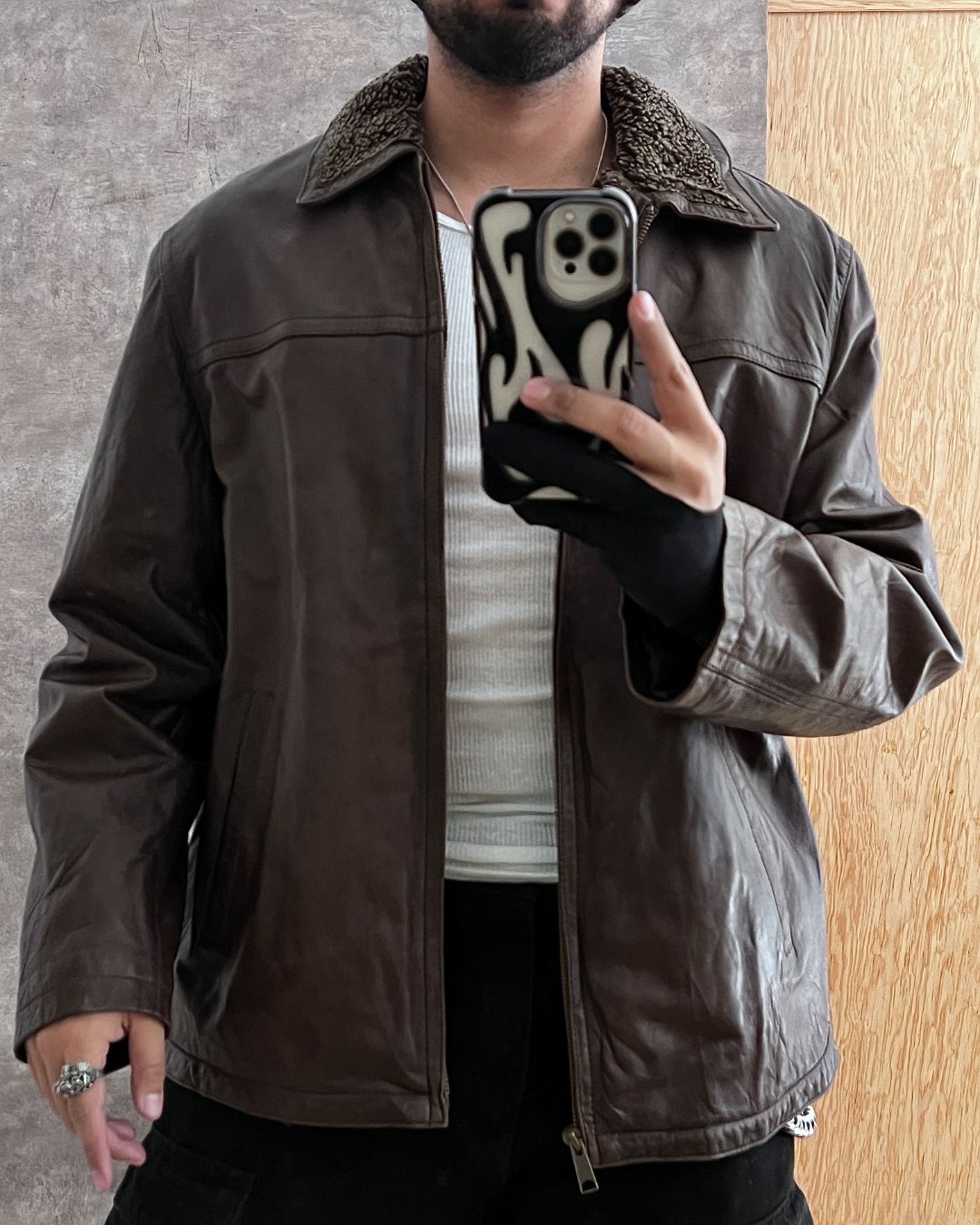 HUNTER LEATHER JACKET (L)