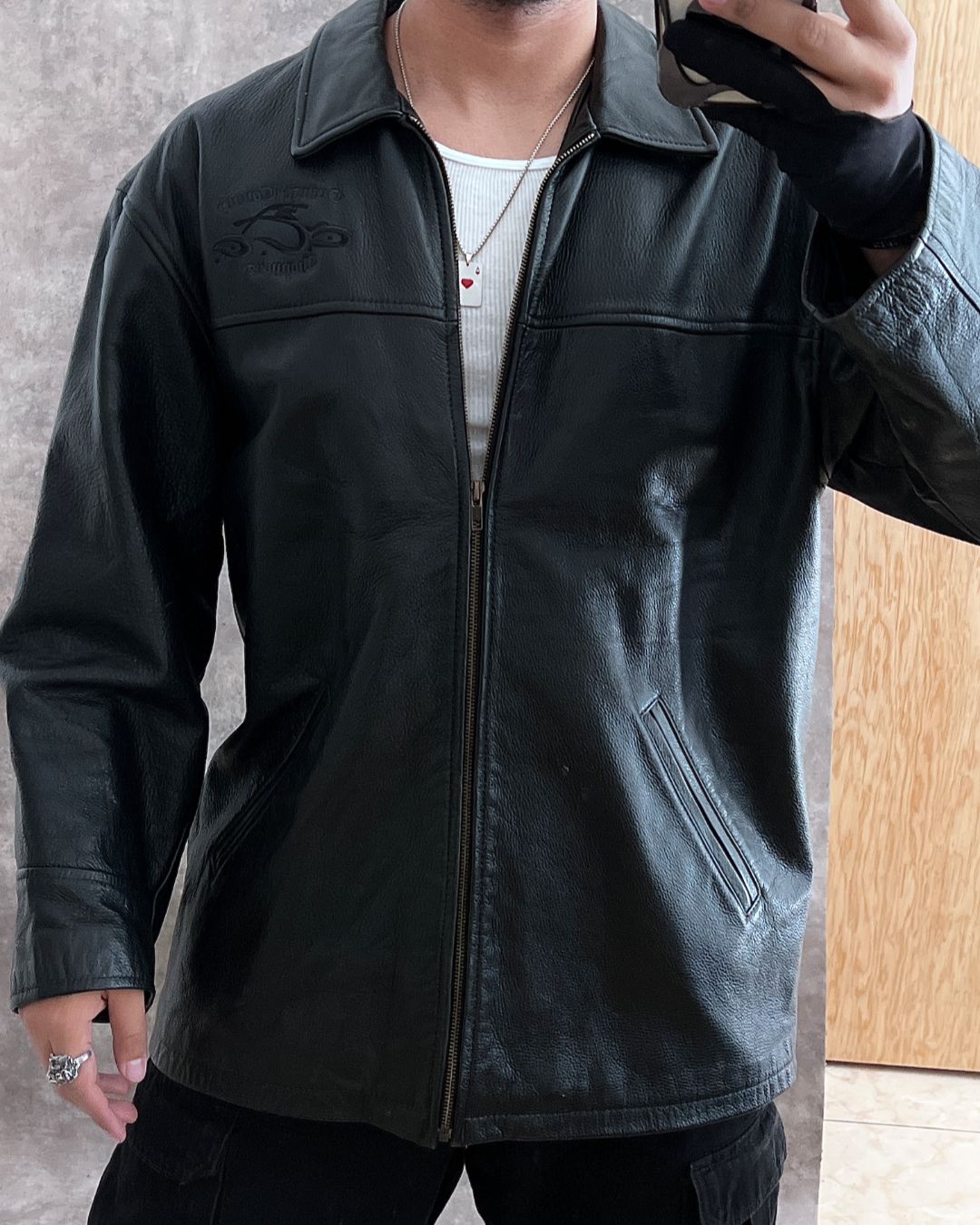 GABARDINA DE PIEL GENUINA (XL)