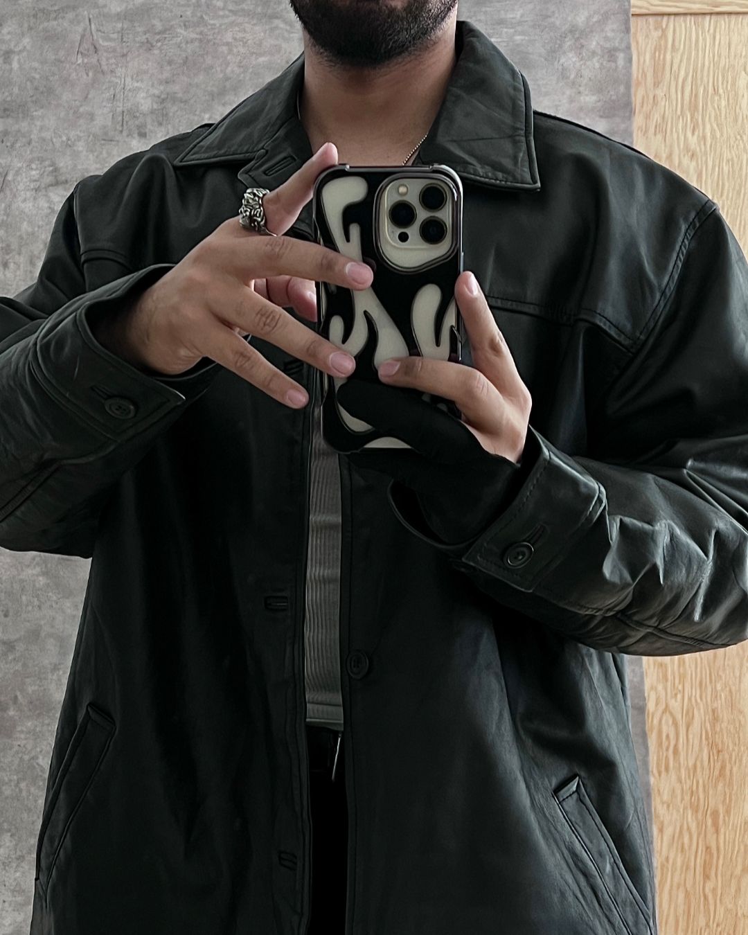 GABARDINA DE PIEL (XL)