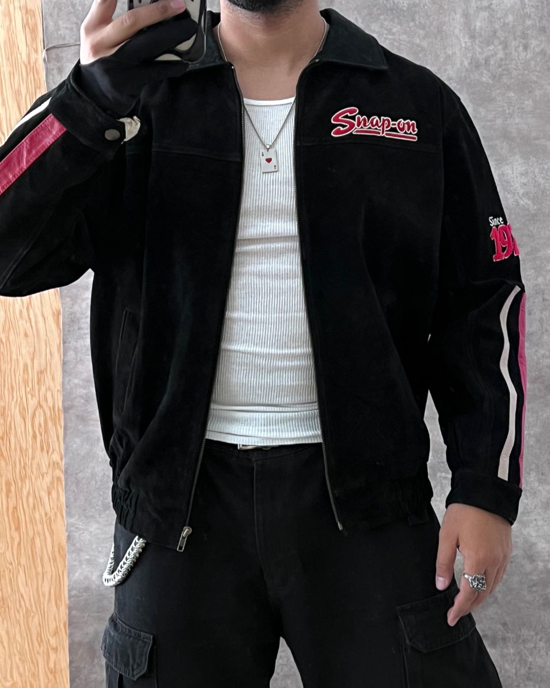 RACER LEATHER JACKET (L)