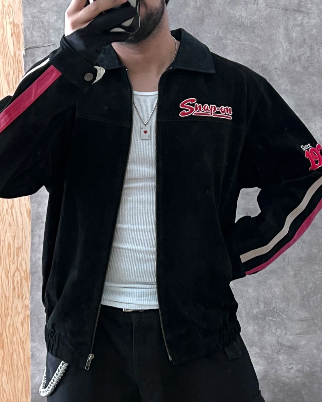 RACER LEATHER JACKET (L)