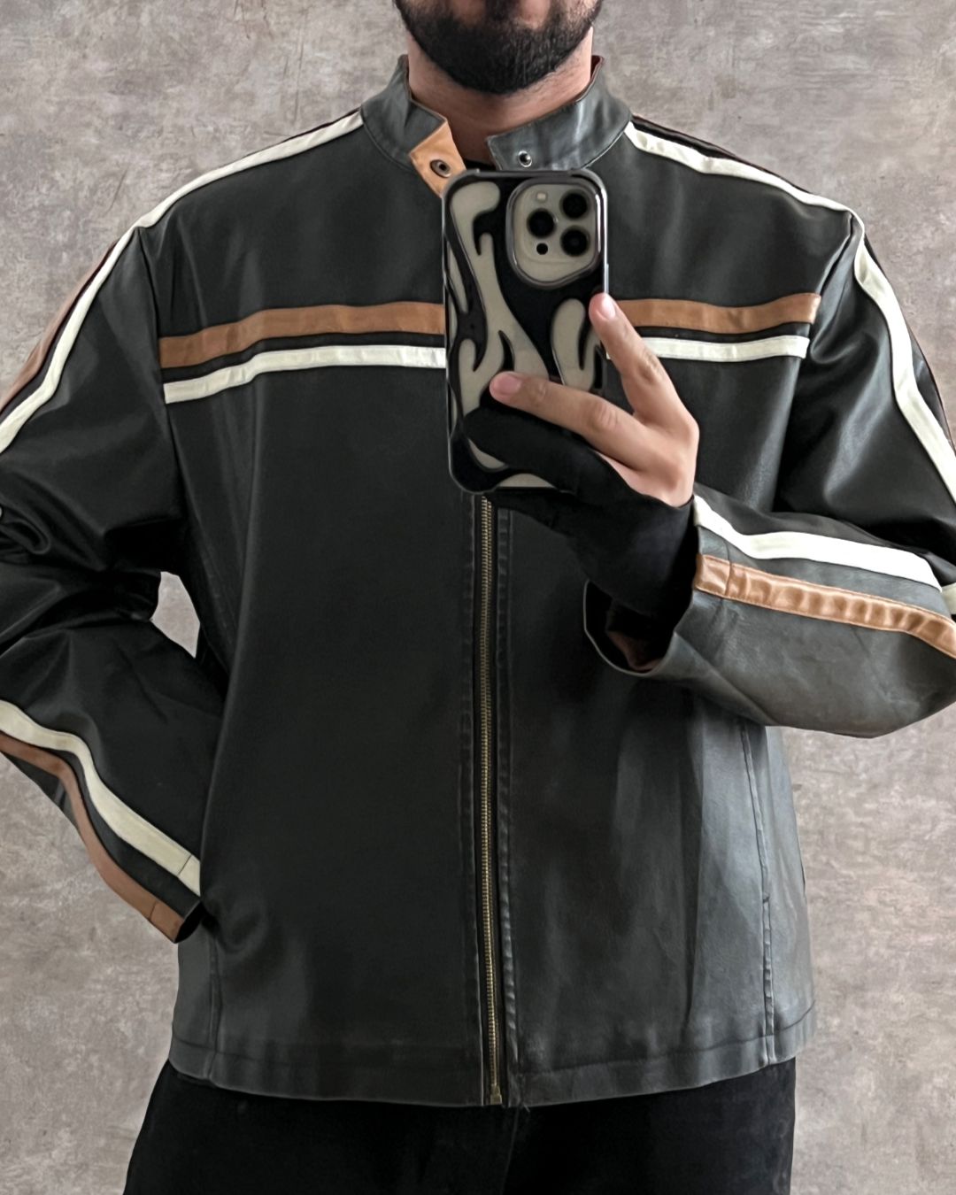 RACER LEATHER JACKET (XL)