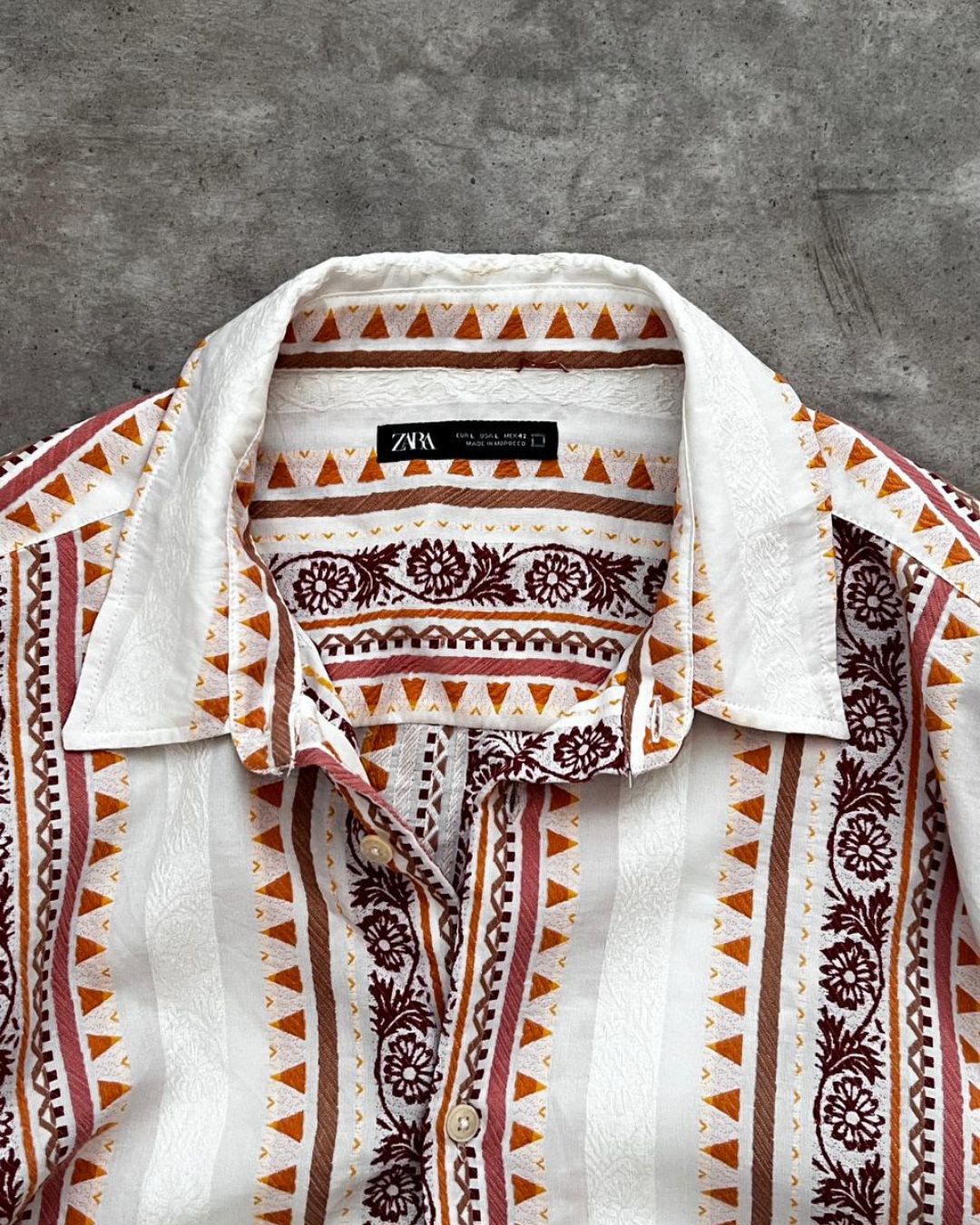 CAMISA BORDADA ZARA (L)