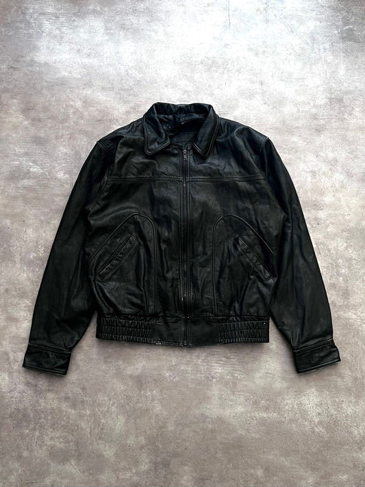 BOMBER LEATHER JACKET (M/L)