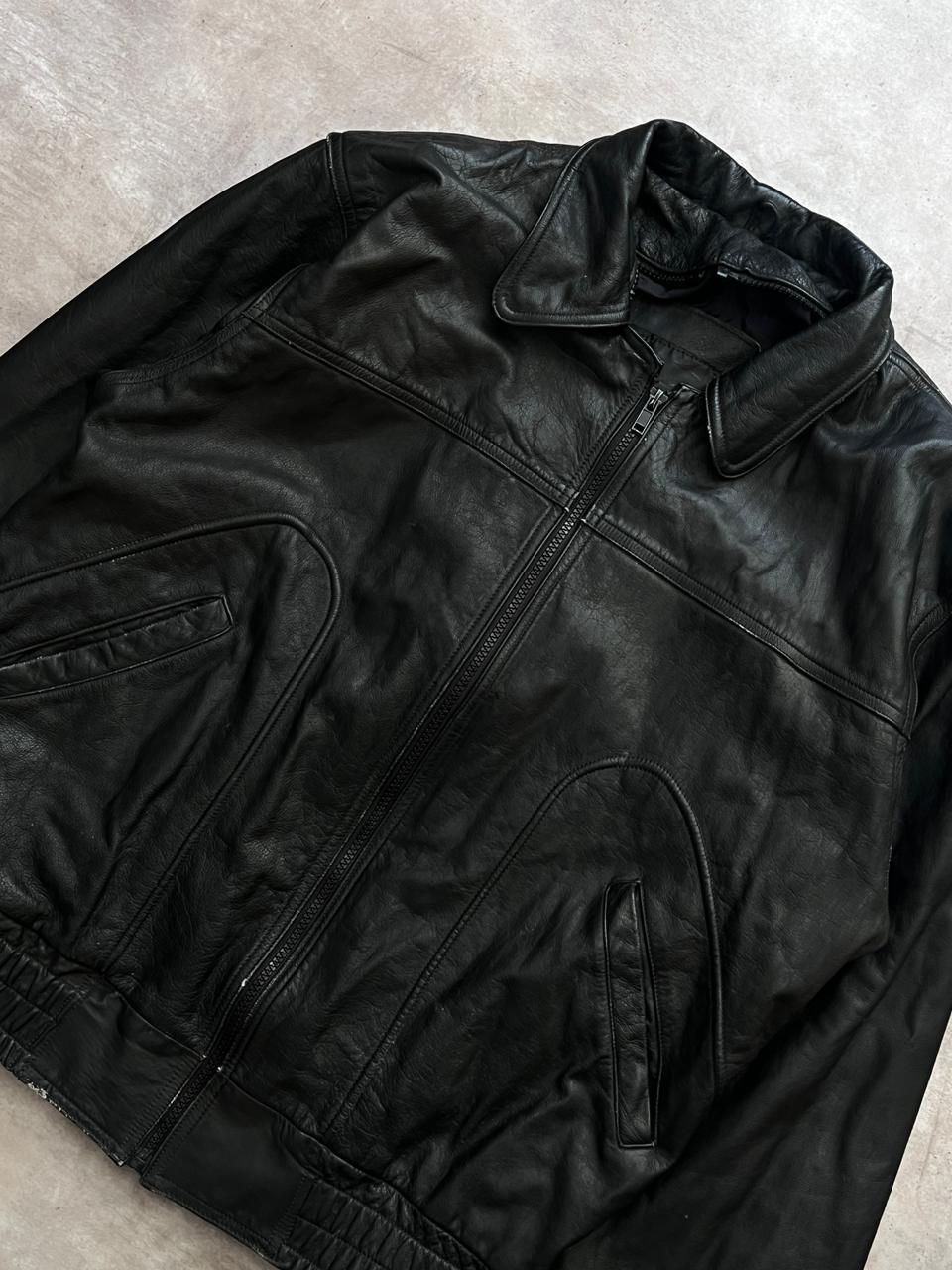 BOMBER LEATHER JACKET (M/L)